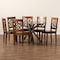 Baxton Studio Miela Modern and Contemporary Walnut Brown Finished Wood 7-Piece Dining Set 179-11388-10893-Zoro - alternate 9